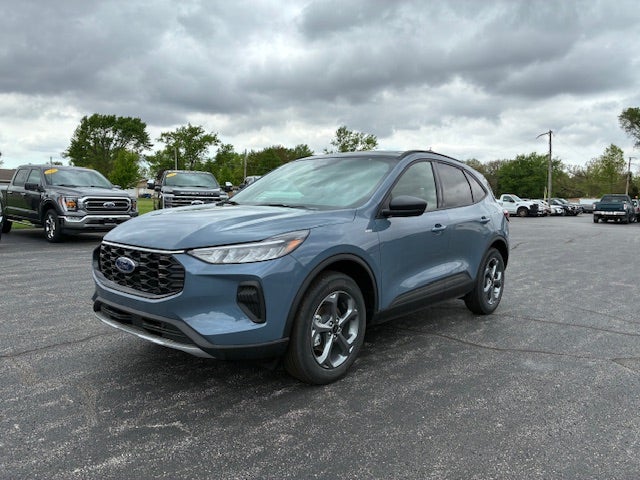2026 Ford Escape ST-Line AWD in Vapor Blue Metallic — front three-quarter view