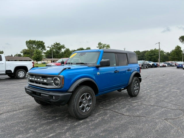 2023 Ford Bronco Big Bend 4x4 in Velocity Blue Metallic — front three-quarter view