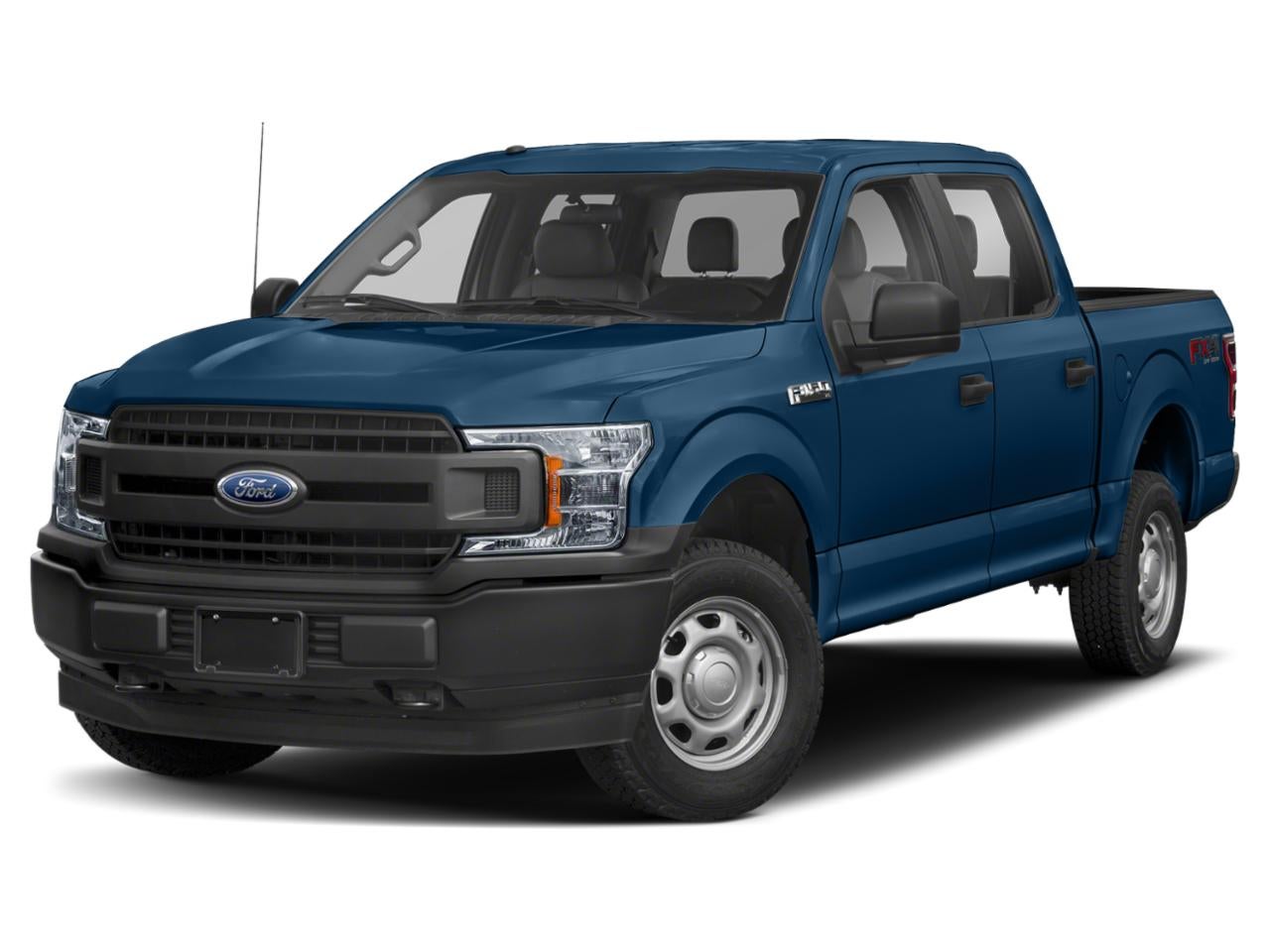 2018 Ford F-150 Crew Cab STX 4x4 Gas in Lightning Blue — front three-quarter view